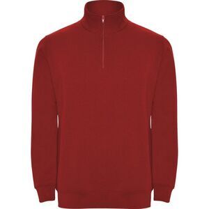 Roly Mens Aneto Quarter Zip Sweatshirt / Red
